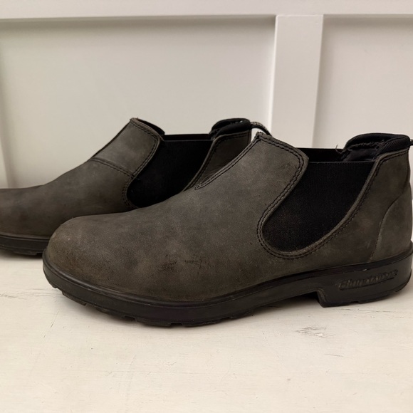 Blundstone 2035 Rustic Black Low-Cut Leather Boots Retro Vintage Slip On  10.5